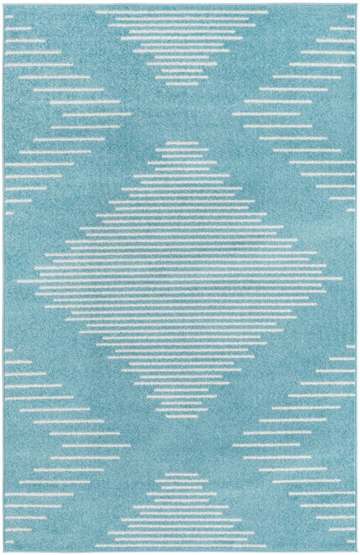 5' 3 x 8' Knox · Diamond rug, light blue