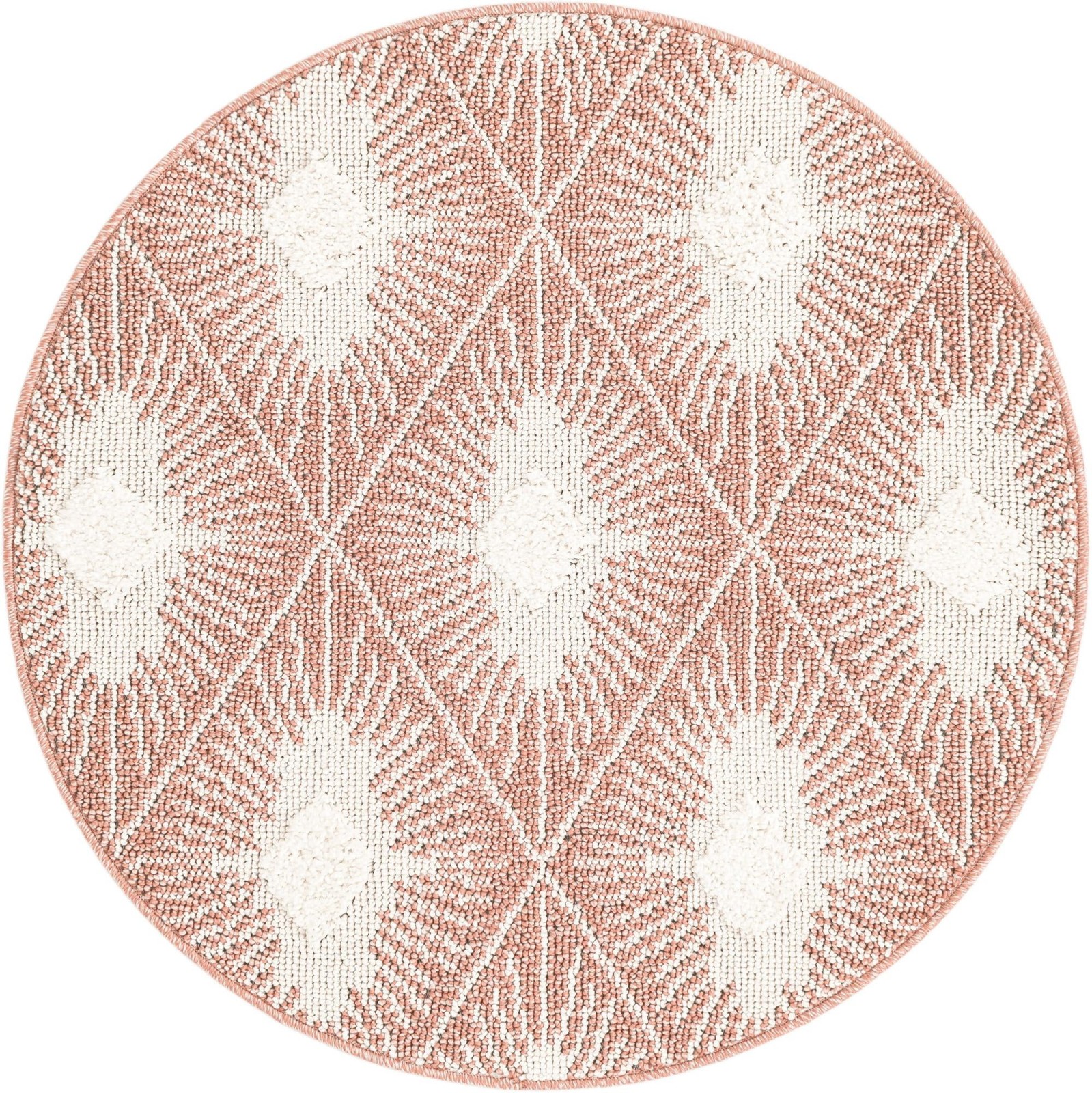 3' 3 x 3' 3 Greenport · Diamond rug, pink