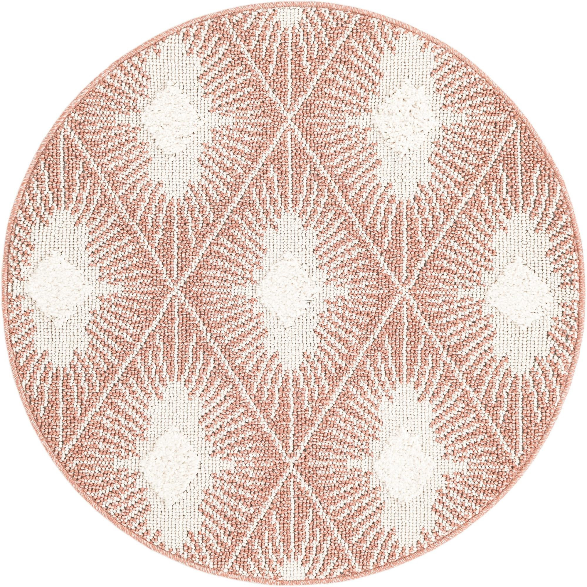 3' 3 x 3' 3 Greenport · Diamond rug, pink