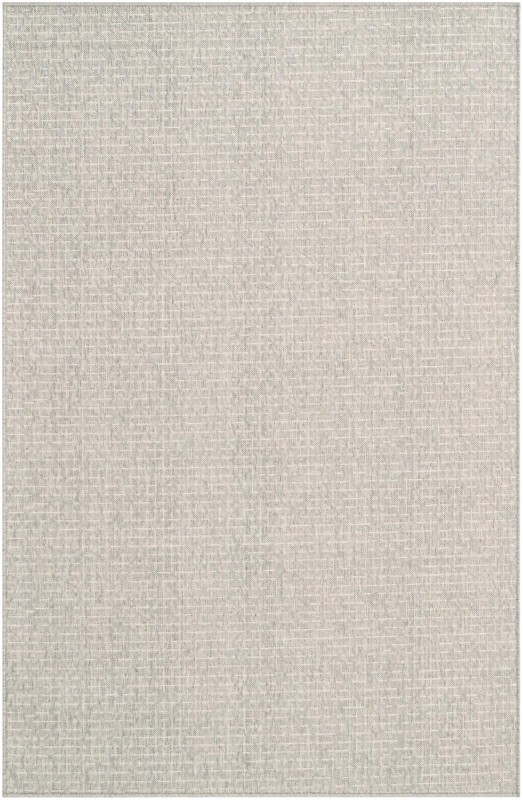 5' 3 x 8' Loam · Checkered Outdoor Rug, gray