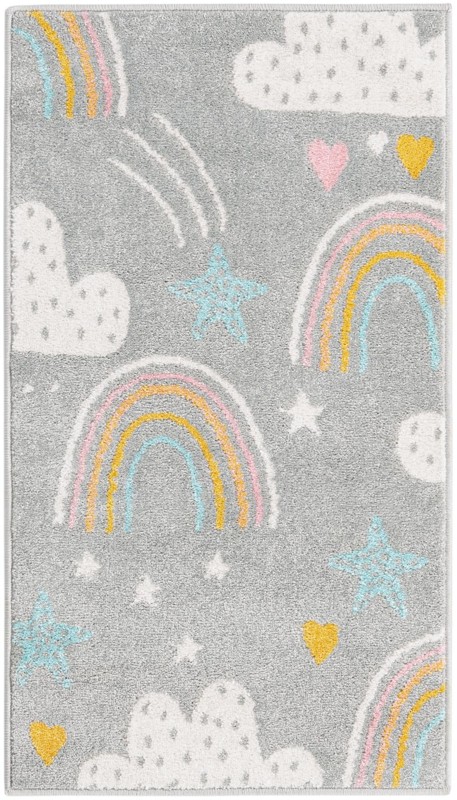 2' 2 x 4' Canton · Pictoral rug, gray