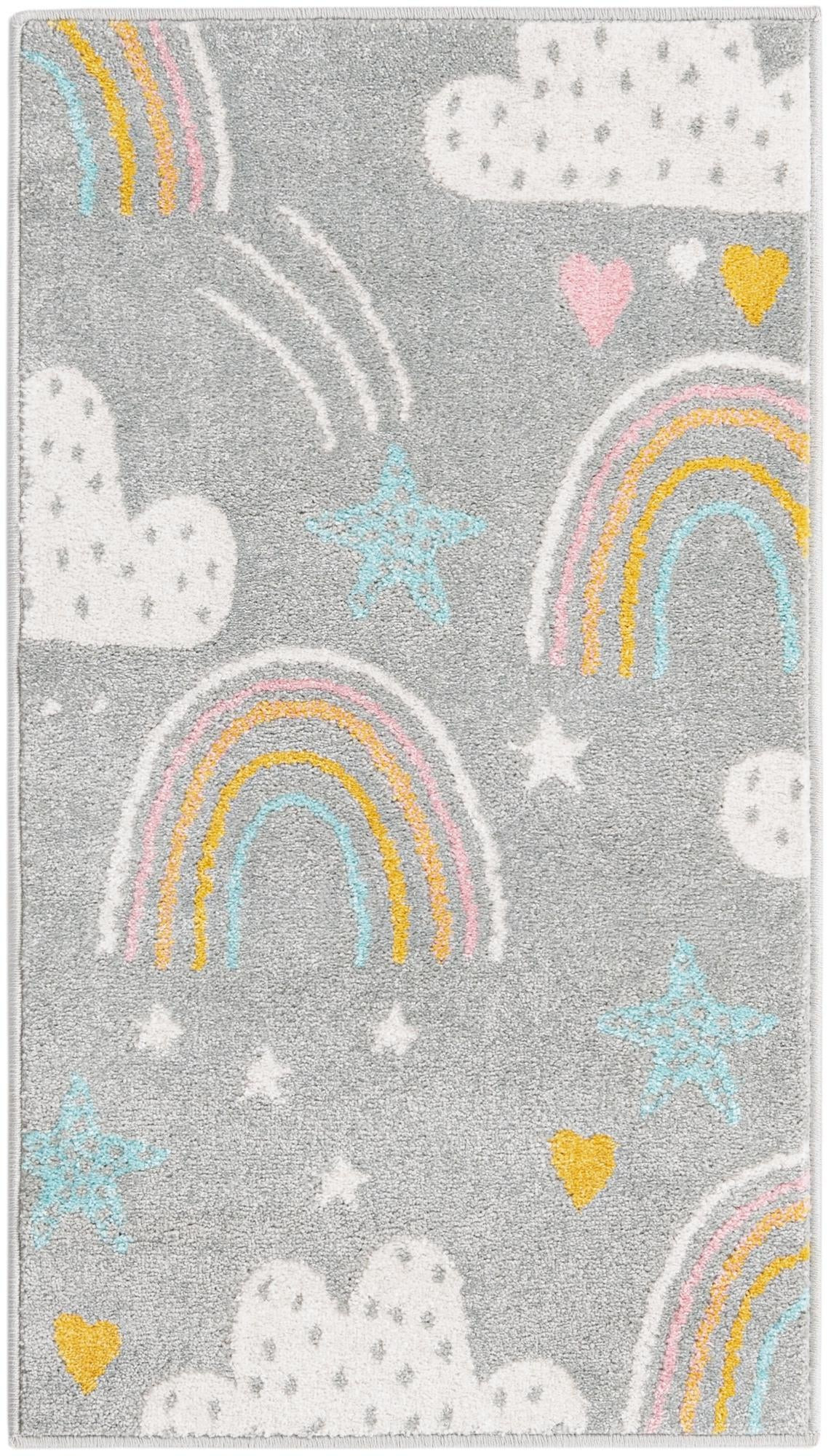 2' 2 x 4' Canton · Pictoral rug, gray