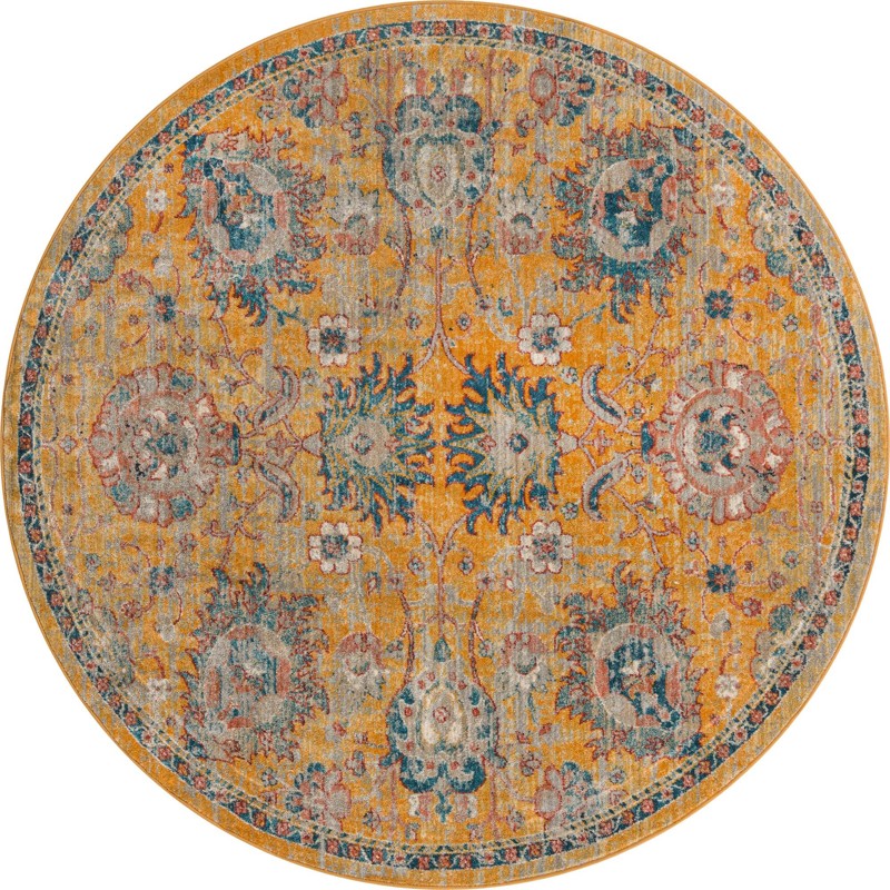 Ansel · Border rug, yellow