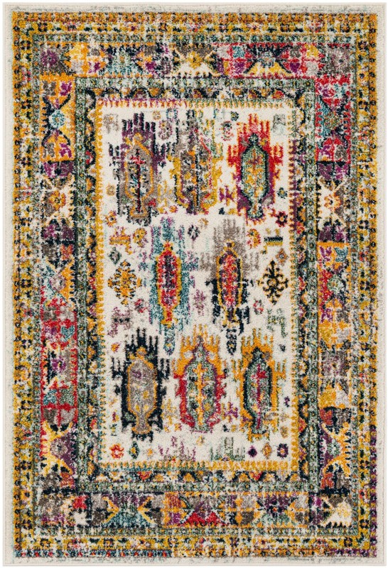 4' 1 x 6' 1 Cullen · Border rug, ivory