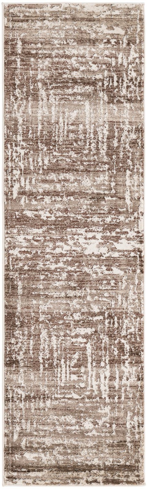 2' x 7' Wrenfield · Abstract rug, chocolate and beige