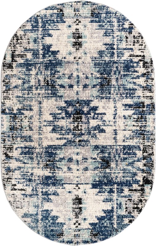 Littleton · Abstract rug, blue