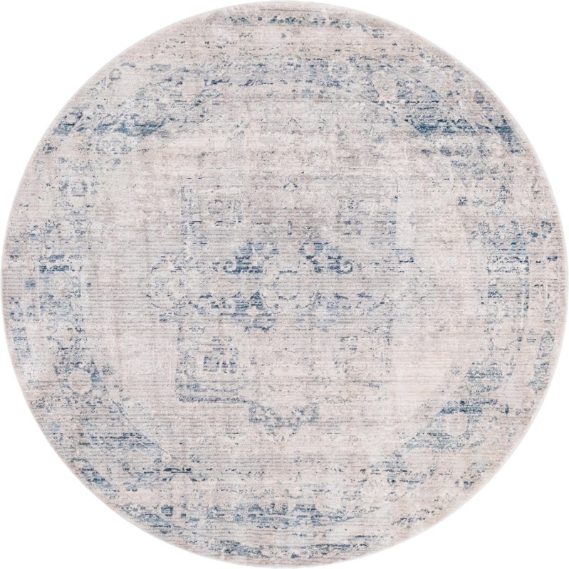 6' x 6' Benson · Medallion rug, ivory