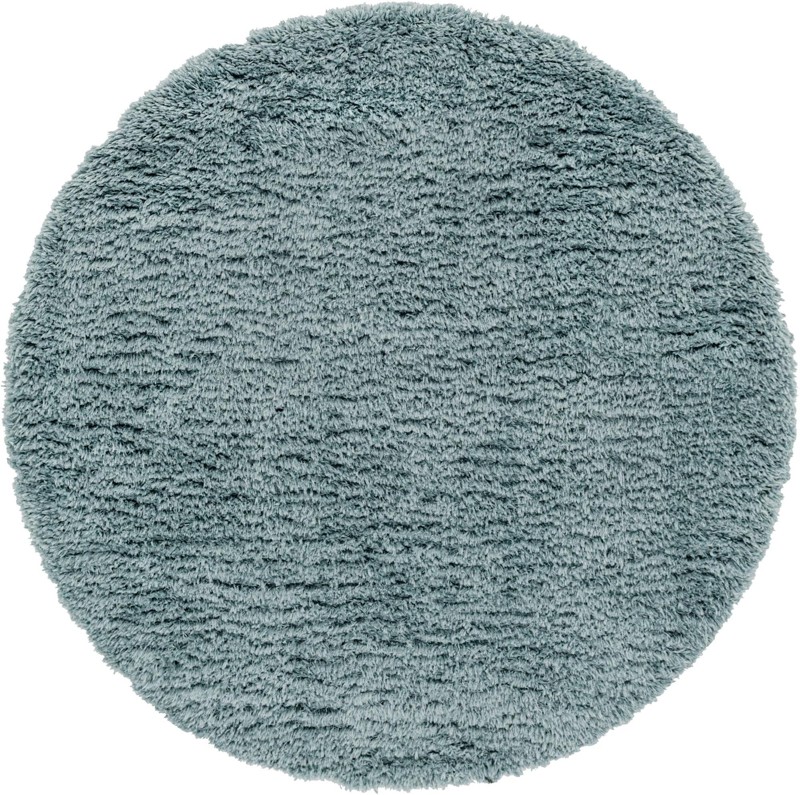 6' 7 x 6' 7 Olympia · Solid shag rug, slate blue