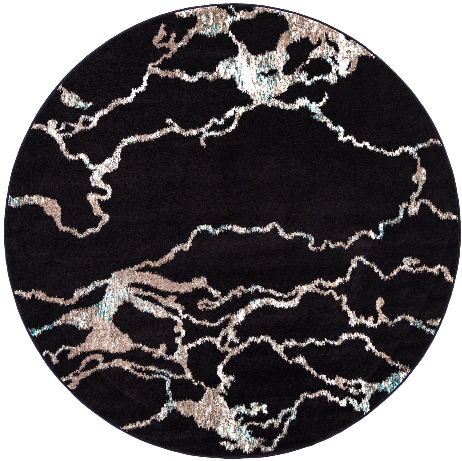 7' 10 x 7' 10 Irwin · Abstract rug, navy blue