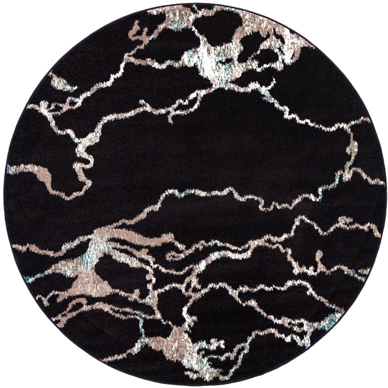 7' 10 x 7' 10 Irwin · Abstract rug, navy blue