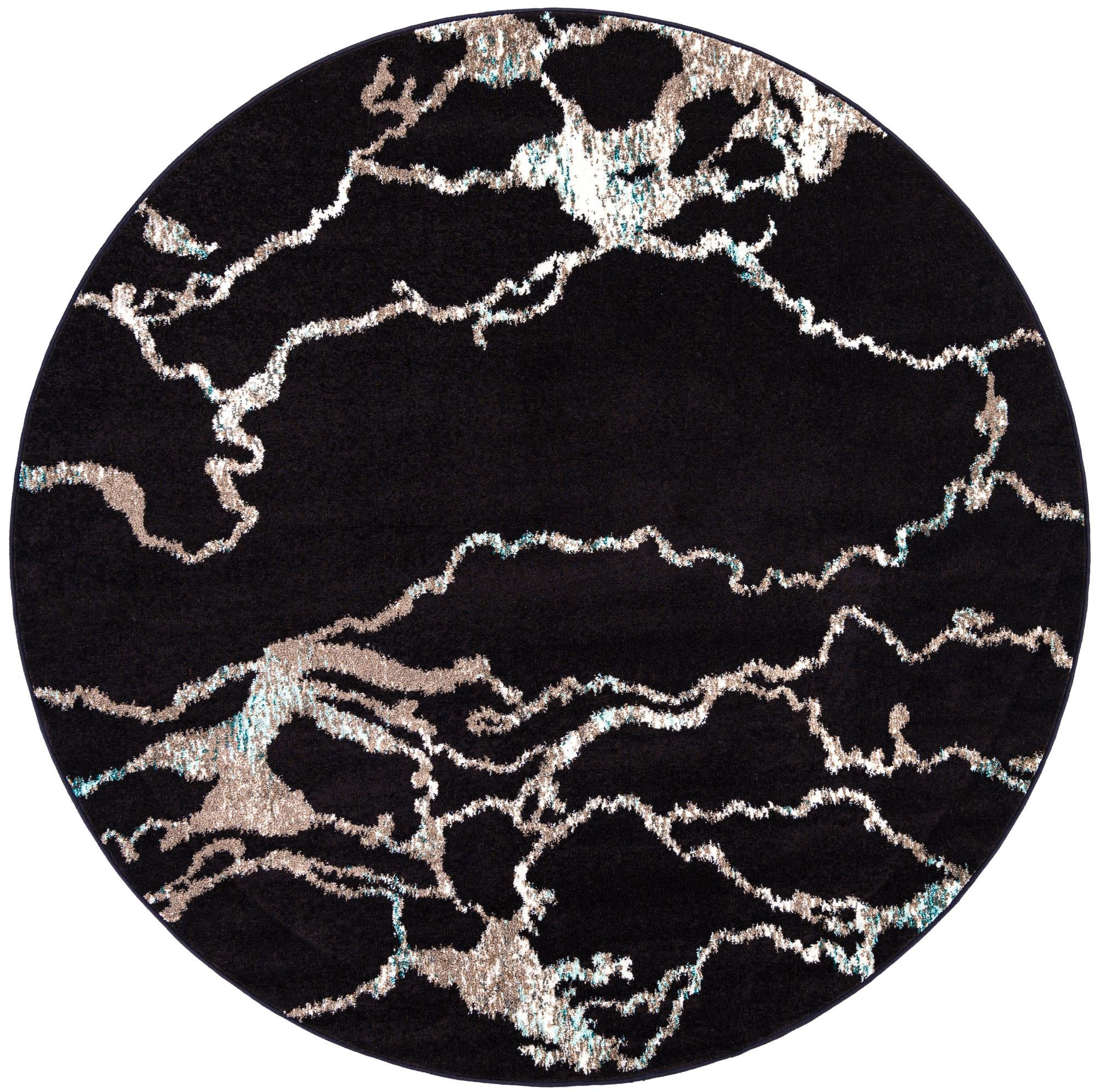7' 10 x 7' 10 Irwin · Abstract rug, navy blue
