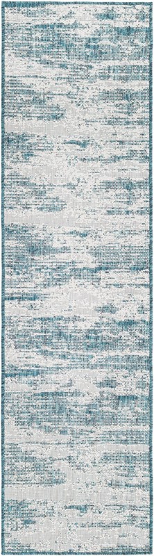 2' x 8' Henley · Abstract Outdoor Rug, teal
