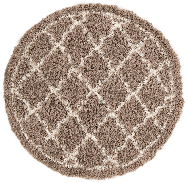 Kemble · Lattice shag rug, khaki and ivory