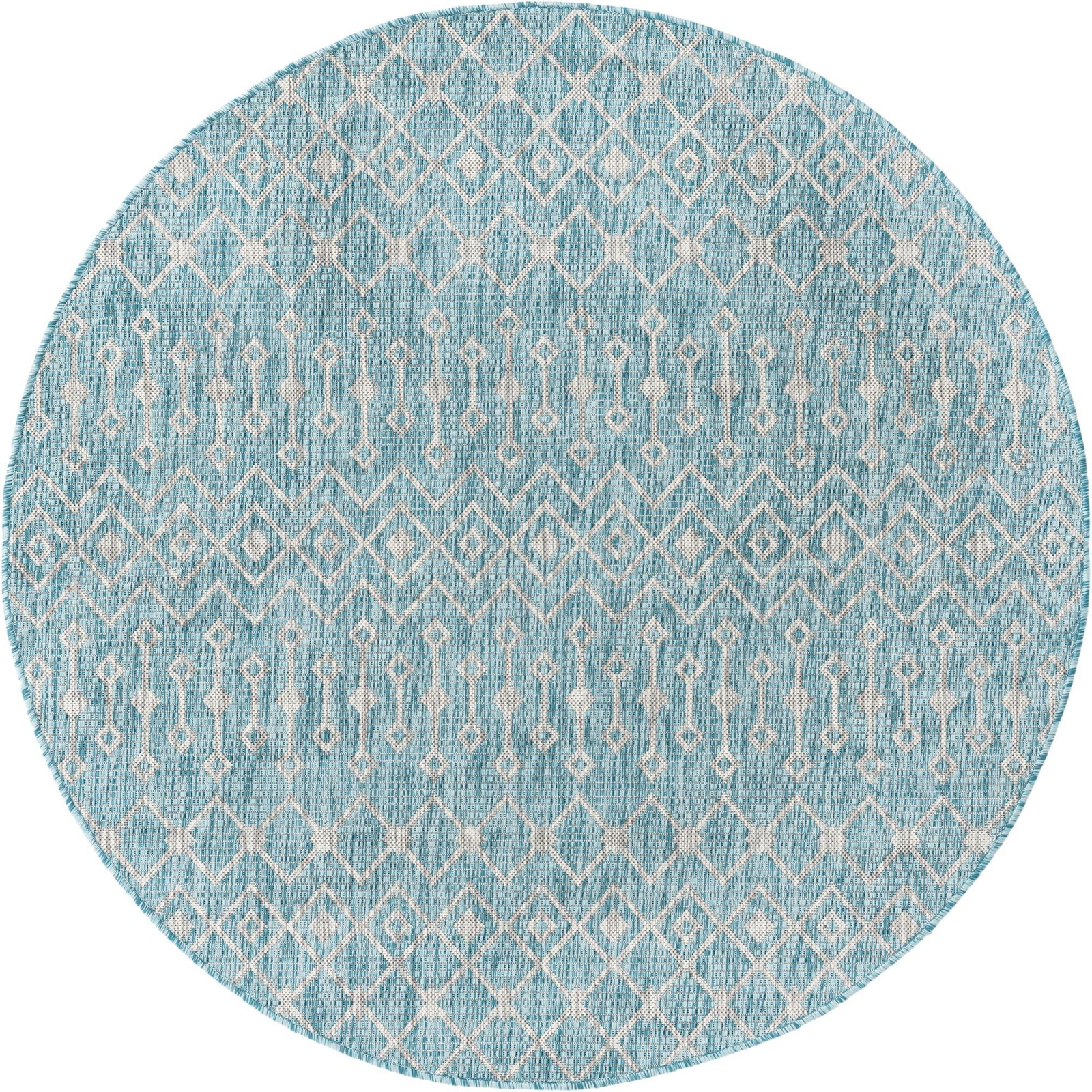 5' 3 x 5' 3 Kearney · Diamond Outdoor Rug, aqua