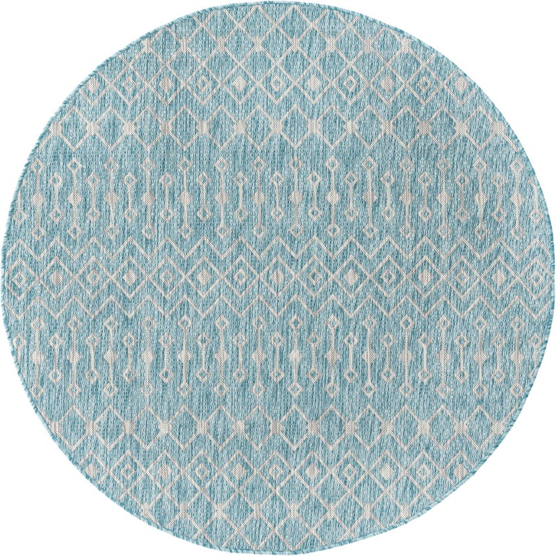 5' 3 x 5' 3 Kearney · Diamond Outdoor Rug, aqua