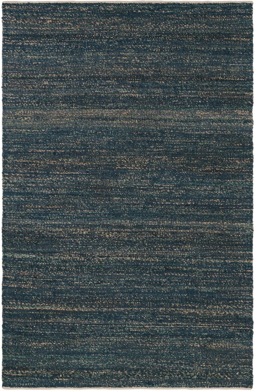5' 1 x 8' Faversham · Striped Wool Rug, ocean blue and tan