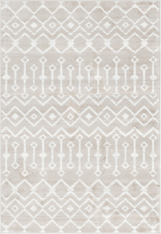 Dudley · Geometric trellis rug, beige and ivory