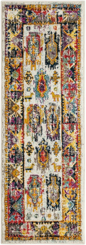 2' x 6' 1 Cullen · Border rug, ivory