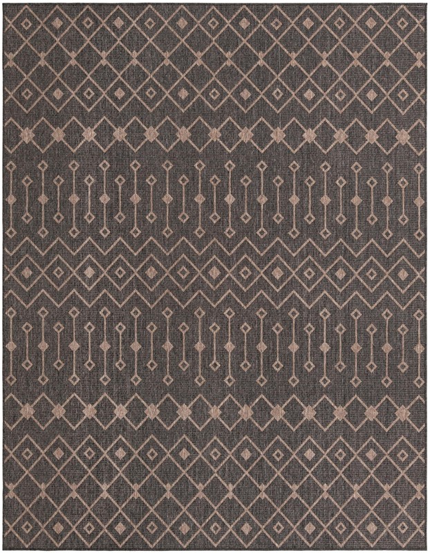 7' 10 x 10' Kearney · Diamond Outdoor Rug, charcoal