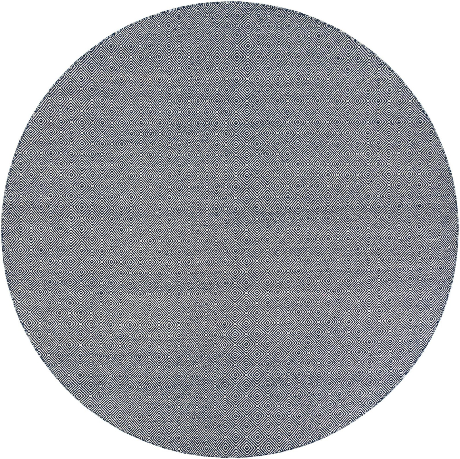 10' x 10' Standish · Geometric diamond Wool Rug, navy and ivory