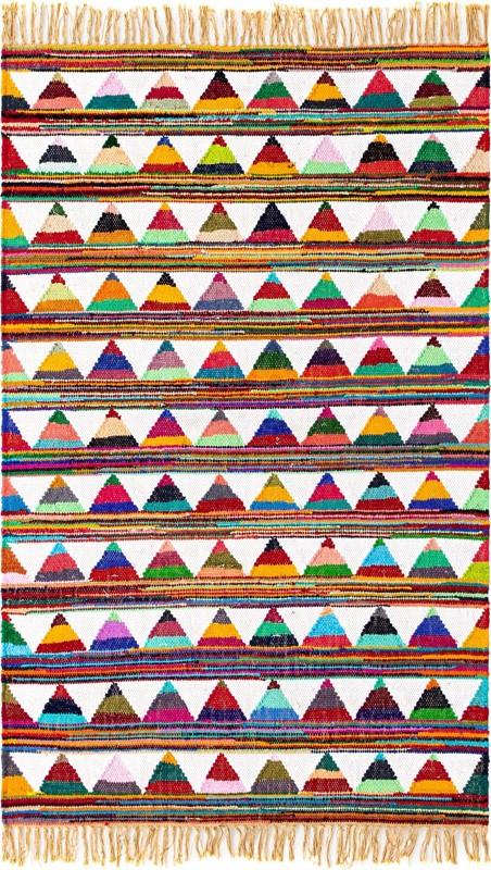 4' 1 x 6' 1 Addison · Geometric Chindi Rug, multi