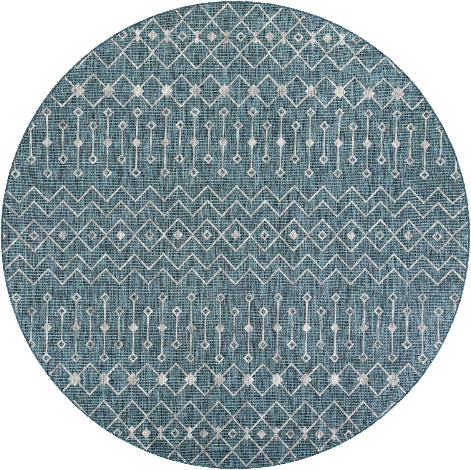 10' x 10' Kearney · Diamond Outdoor Rug, teal