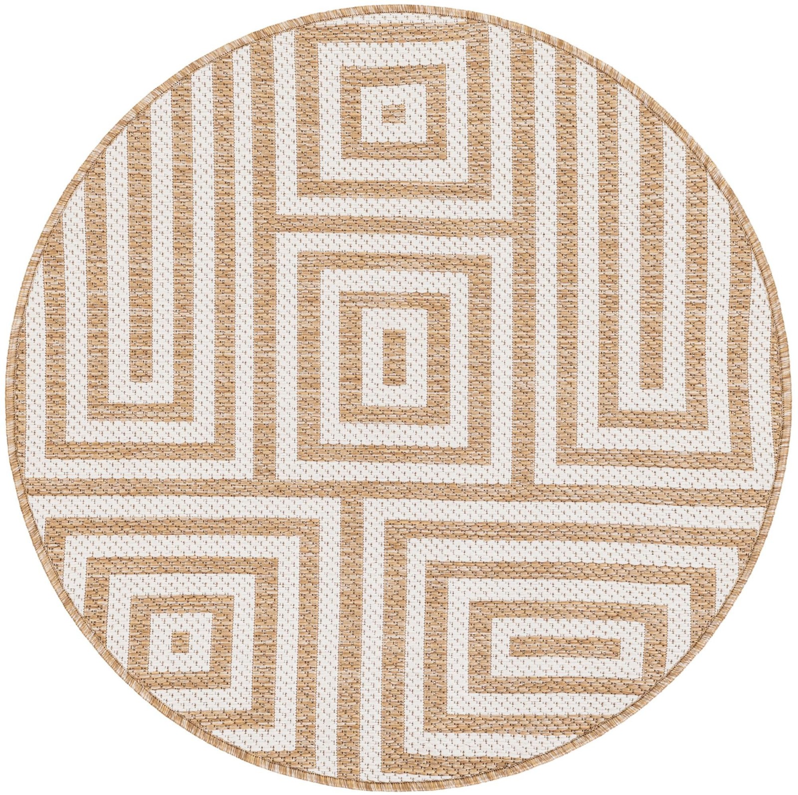 3' x 3' Cumberland · Geometric Outdoor Rug, taupe