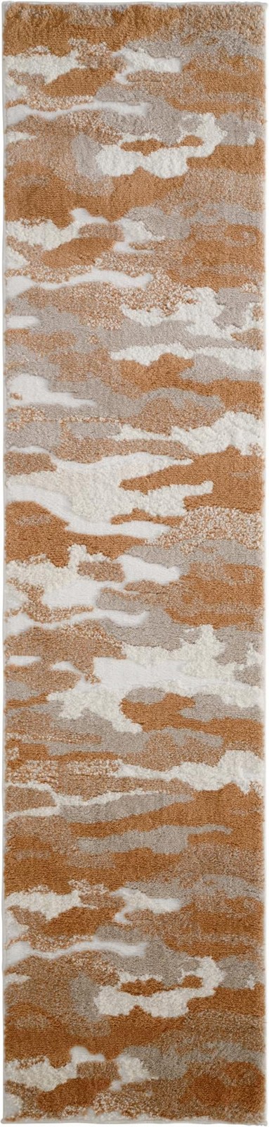 2' x 8' Higgins · Abstract rug, caramel and ivory
