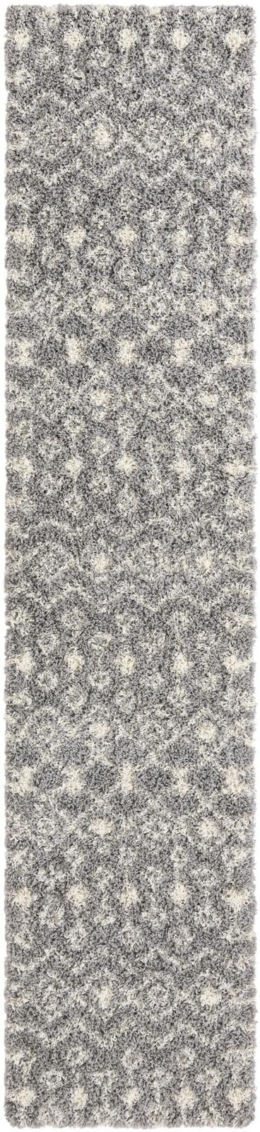 2' 7 x 12' Bayley · Diamond Shag Rug, gray