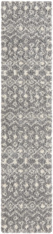 2' 7 x 12' Bayley · Diamond Shag Rug, gray