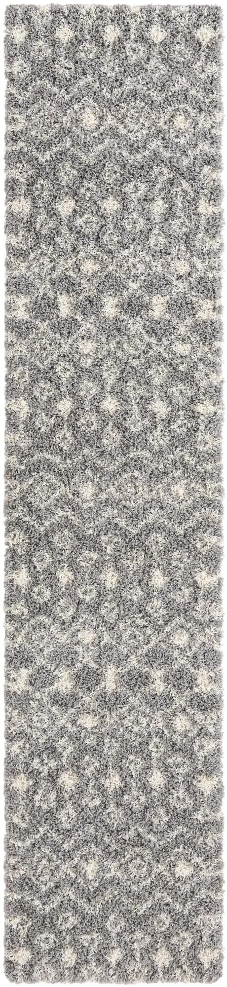 2' 7 x 12' Bayley · Diamond Shag Rug, gray