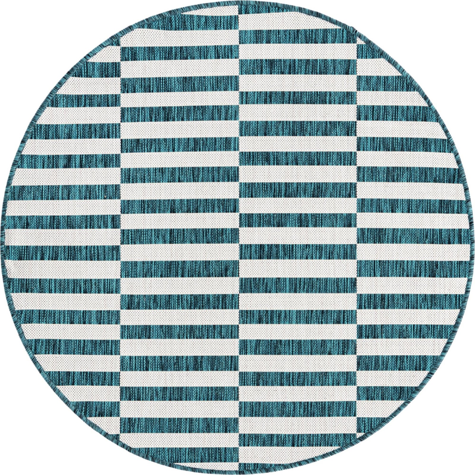 4' x 4' Ainsley · Geometric Outdoor Rug, teal