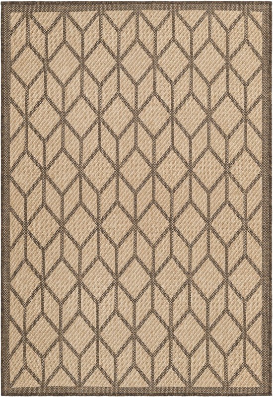 4' x 6' Ogden · Geometric diamond rug, natural and brown