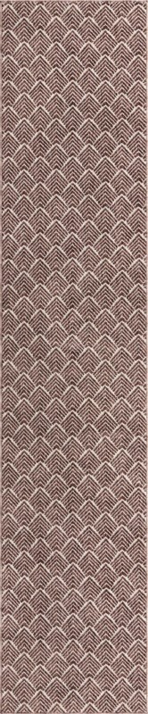 2' 7 x 12' Riverbend · Chevron rug, dusty rose