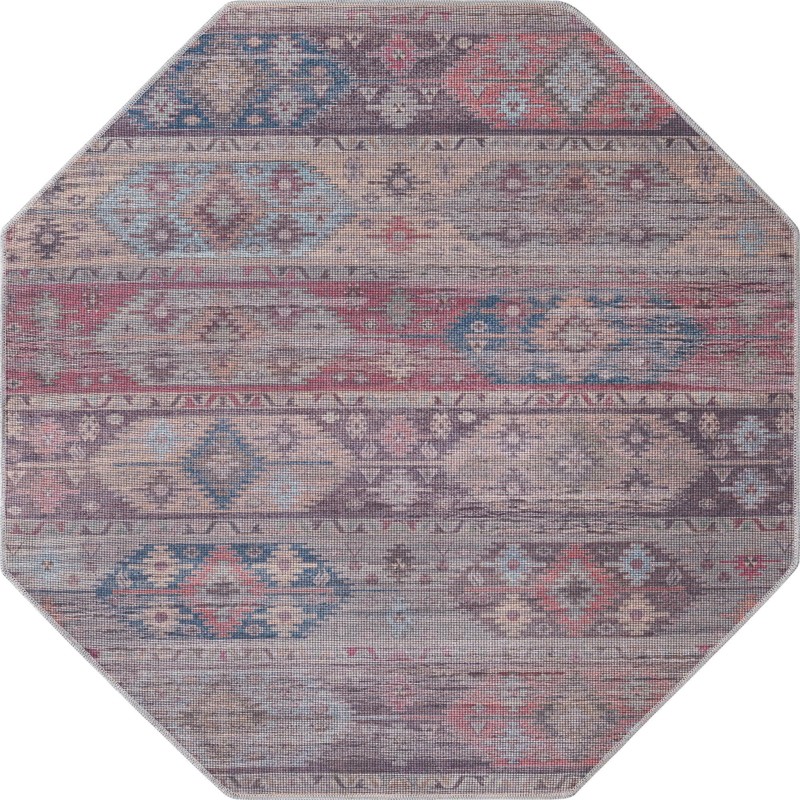 Bascom · Geometric Washable Rug, multi