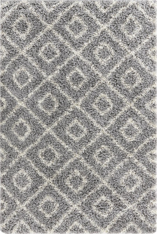 Brock · Diamond Shag Rug, gray