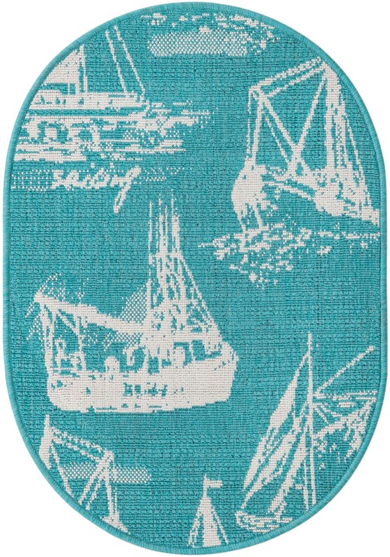 2' x 3' Desmond · Pictoral Outdoor Rug, teal