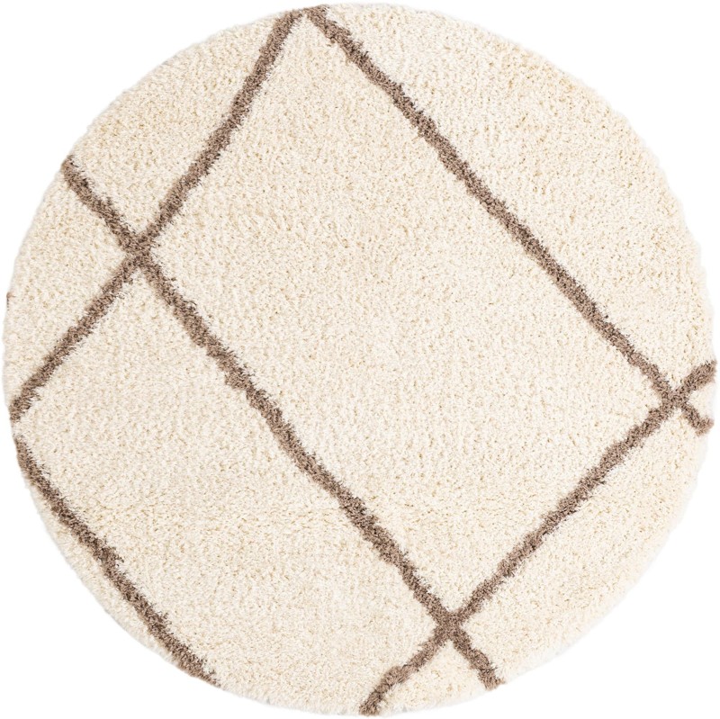 10' x 10' Rockingham · Diamond shag rug, pearl and khaki