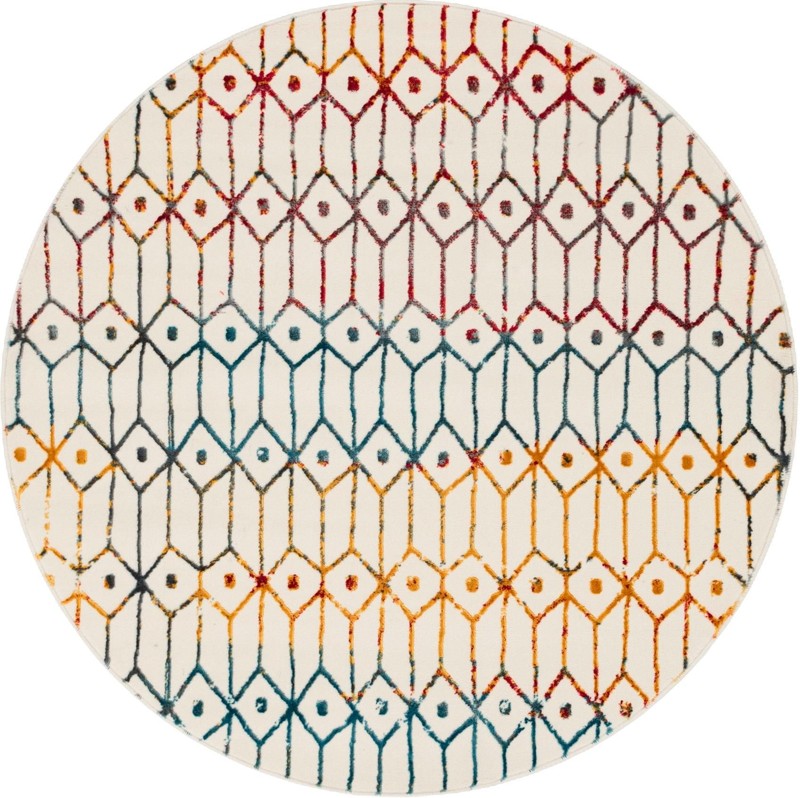 5' x 5' Vincent · Diamond rug, multi