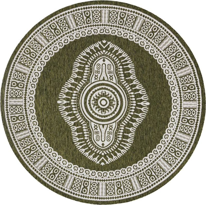10' x 10' Bainbridge · Border Outdoor Rug, green