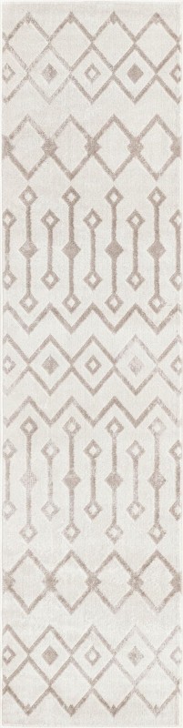 2' x 8' Eugene · Chevron rug, pearl