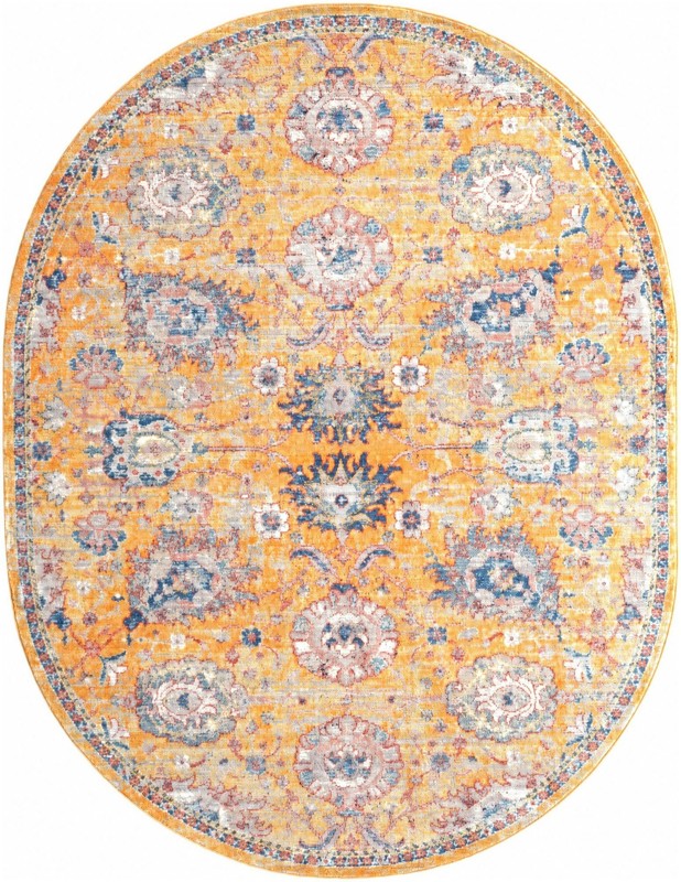 Ansel · Border rug, yellow