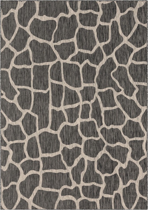 7' x 10' Stillwater · Animal print Outdoor Rug, charcoal