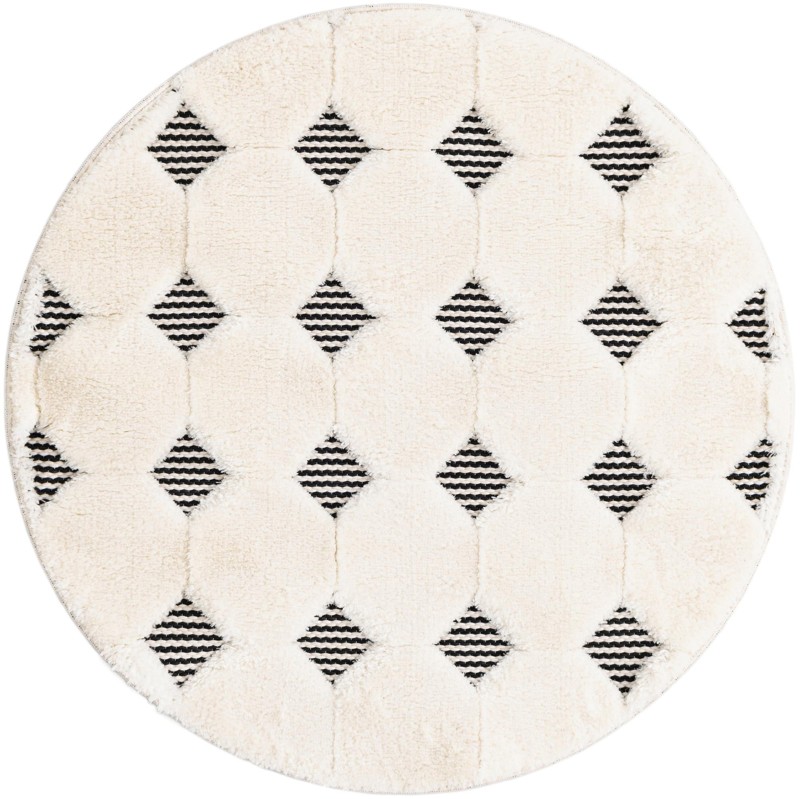 Snowmass · Diamond rug, black and white