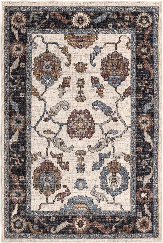 Lancey · Border rug, ivory