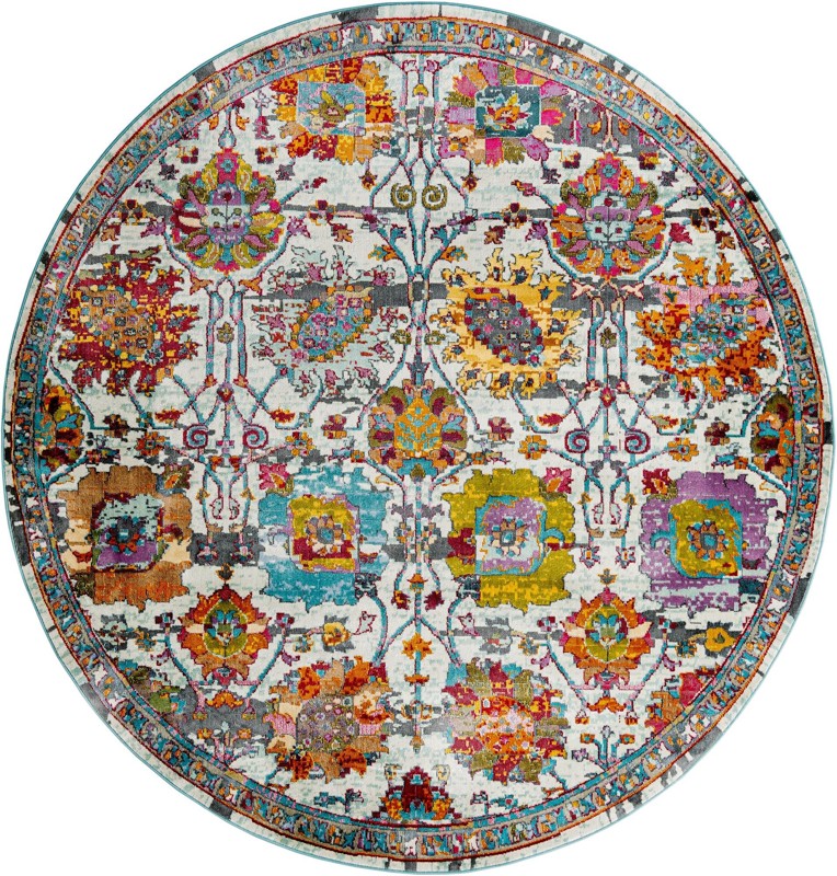 8' 2 x 8' 2 Tansy · Border rug, multi