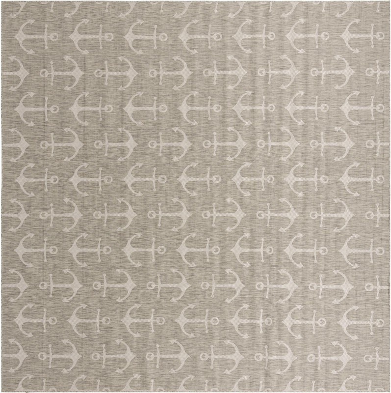 13' x 13' Millbrook · Anchor Outdoor Rug, gray and ivory