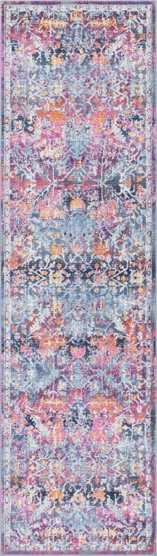 2' 7 x 9' 10 Foley · Border rug, red