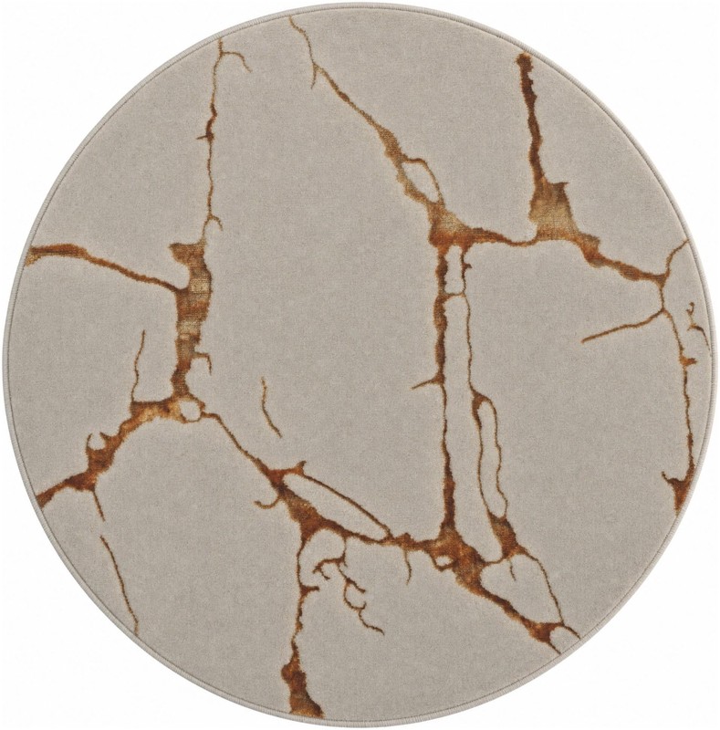 Ravenhill · Abstract rug, white and gold