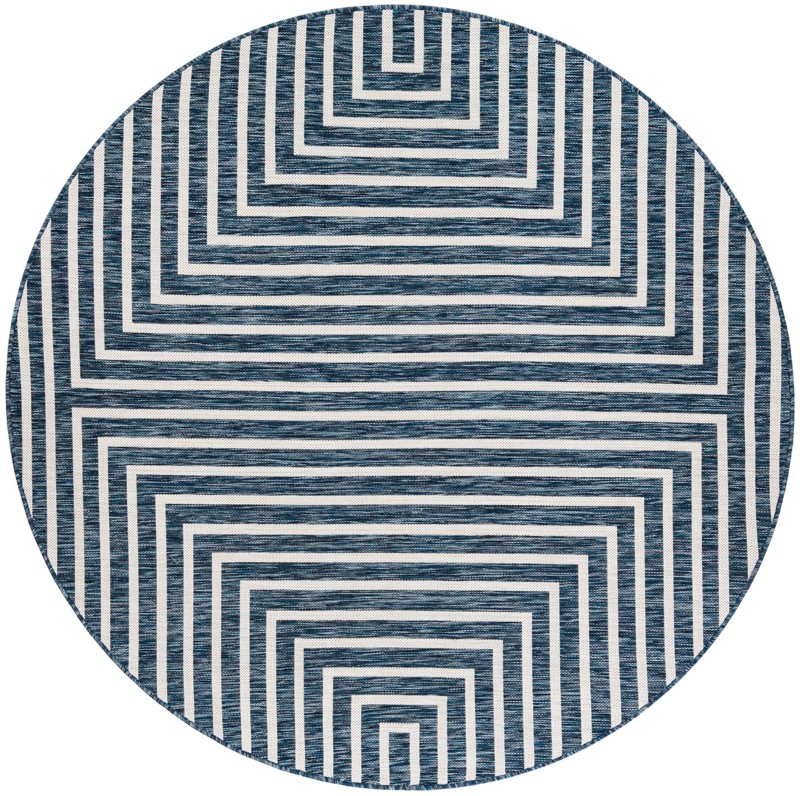 6' x 6' Gorse · Geometric Outdoor Rug, blue